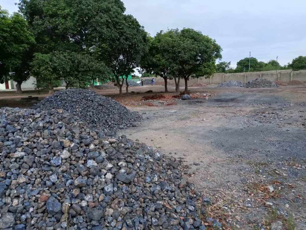 Manganese ore stockpile